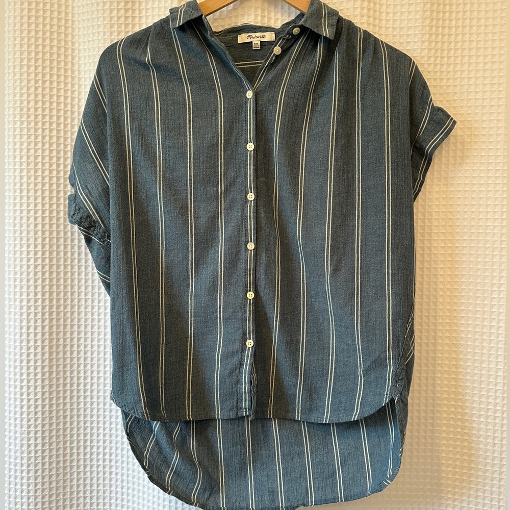 Madewell Central Shirt in Caspian Stripe